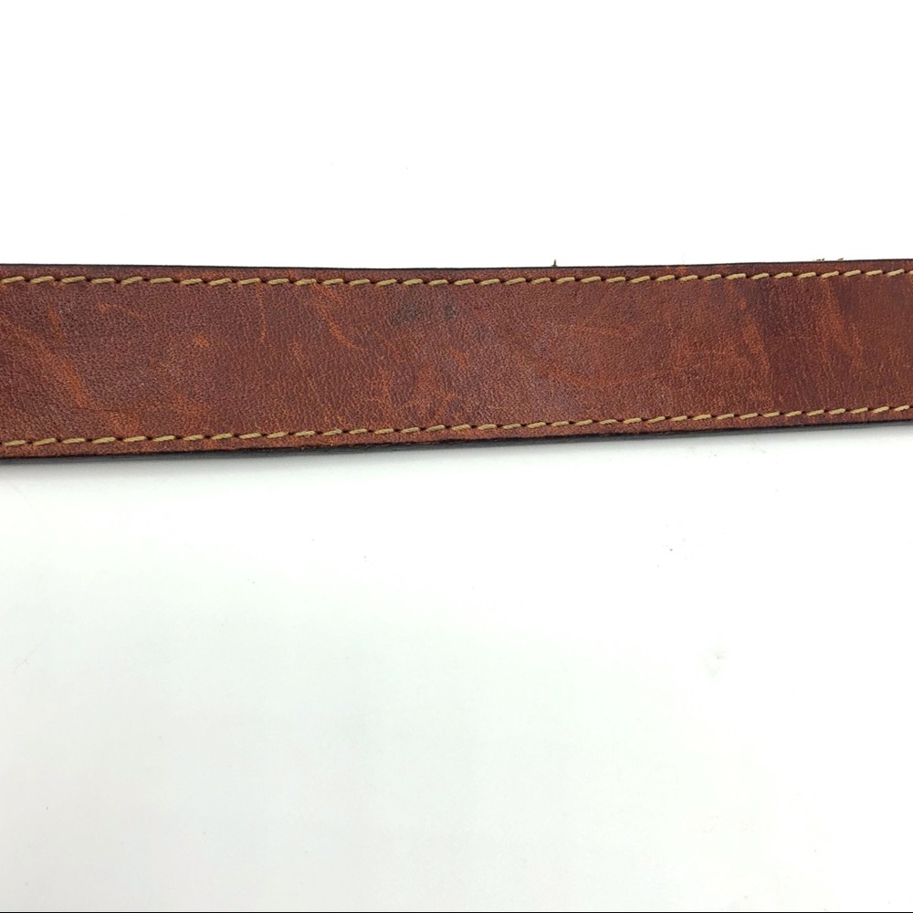Jordache vintage brown leather equestrian belt - Picture 6 of 7